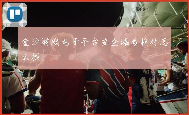 金沙游戏电子平台安全域名核对怎么找